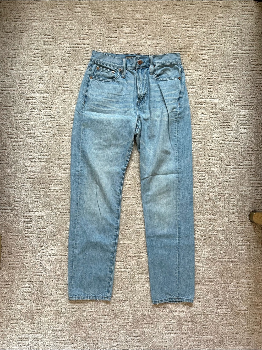 J. Crew Point Sur Denim Light Blue High-Rise Straight Jeans
